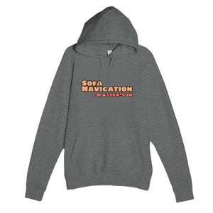 Master’s in Sofa Navigation — funny graphite heather unisex hoodie