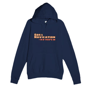 Master’s in Sofa Navigation — funny navy unisex hoodie