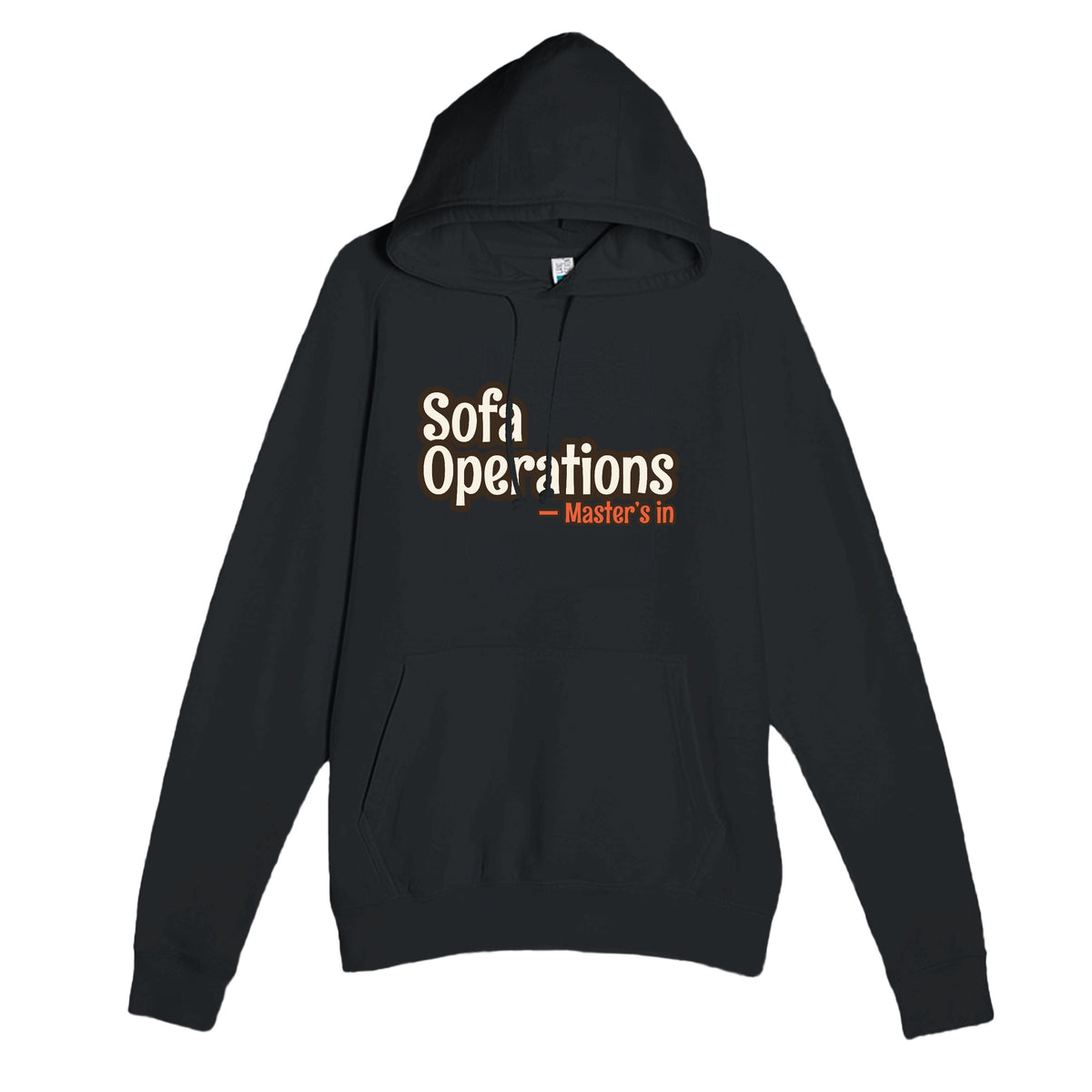 Master’s in Sofa Operations — funny black unisex hoodie