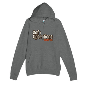 Master’s in Sofa Operations — funny graphite heather unisex hoodie
