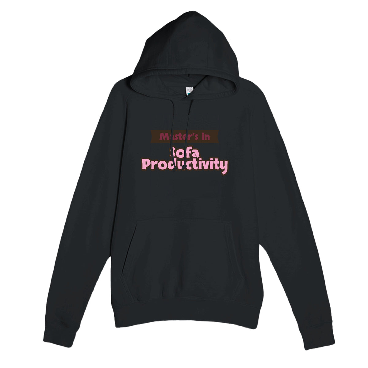 Master’s in Sofa Productivity — funny black unisex hoodie