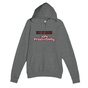 Master’s in Sofa Productivity — funny graphite heather unisex hoodie