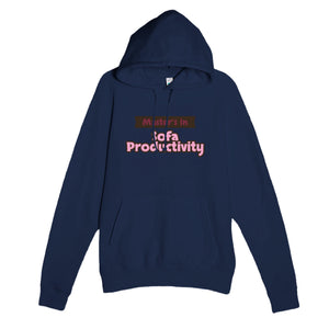 Master’s in Sofa Productivity — funny navy unisex hoodie
