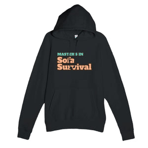 Master’s in Sofa Survival — funny black unisex hoodie