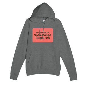 Master’s in Sofa-Based Research — funny graphite heather unisex hoodie