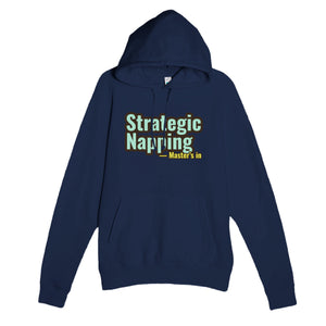 Master’s in Strategic Napping — funny navy unisex hoodie