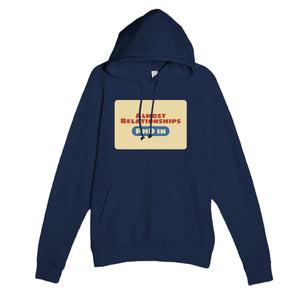 PhD in Almost Relationships — funny navy unisex hoodie