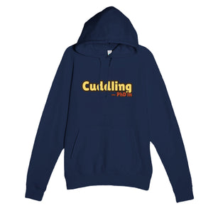 PhD in Cuddling — funny navy unisex hoodie