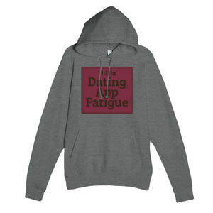 PhD in Dating App Fatigue — funny graphite heather unisex hoodie
