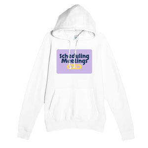 PhD in Scheduling Meetings — funny white unisex hoodie