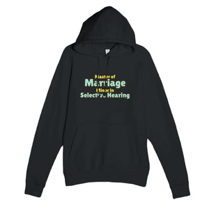 Master of Marriage / Minor in Selective Hearing — funny black unisex hoodie