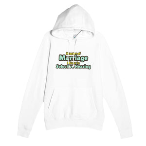Master of Marriage / Minor in Selective Hearing — funny white unisex hoodie