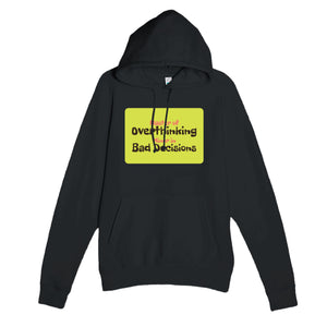 Master of Overthinking / Minor in Bad Decisions — funny black unisex hoodie
