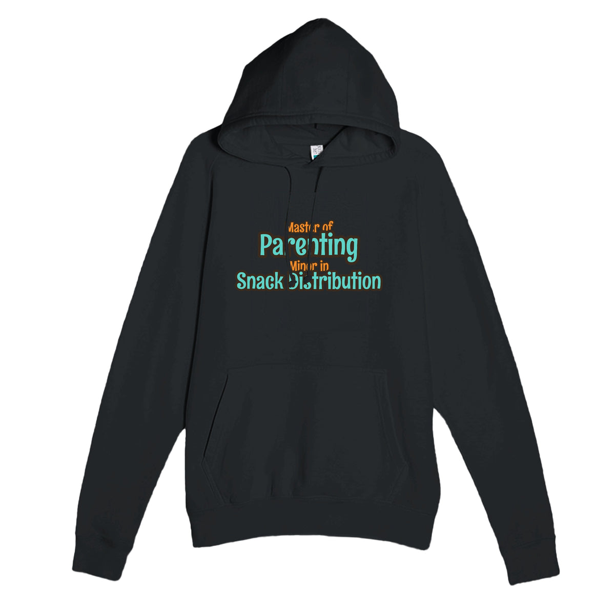 Master of Parenting / Minor in Snack Distribution — funny black unisex hoodie