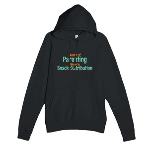 Master of Parenting / Minor in Snack Distribution — funny black unisex hoodie
