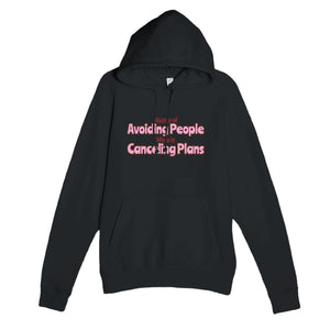 Master of Avoiding People / Minor in Canceling Plans — funny black unisex hoodie