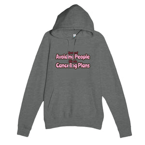 Master of Avoiding People / Minor in Canceling Plans — funny graphite heather unisex hoodie