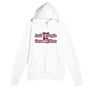 Master of Avoiding People / Minor in Canceling Plans — funny white unisex hoodie
