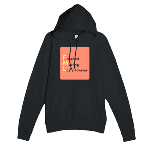 Forecast Meeting Lasts Forever — funny black unisex hoodie