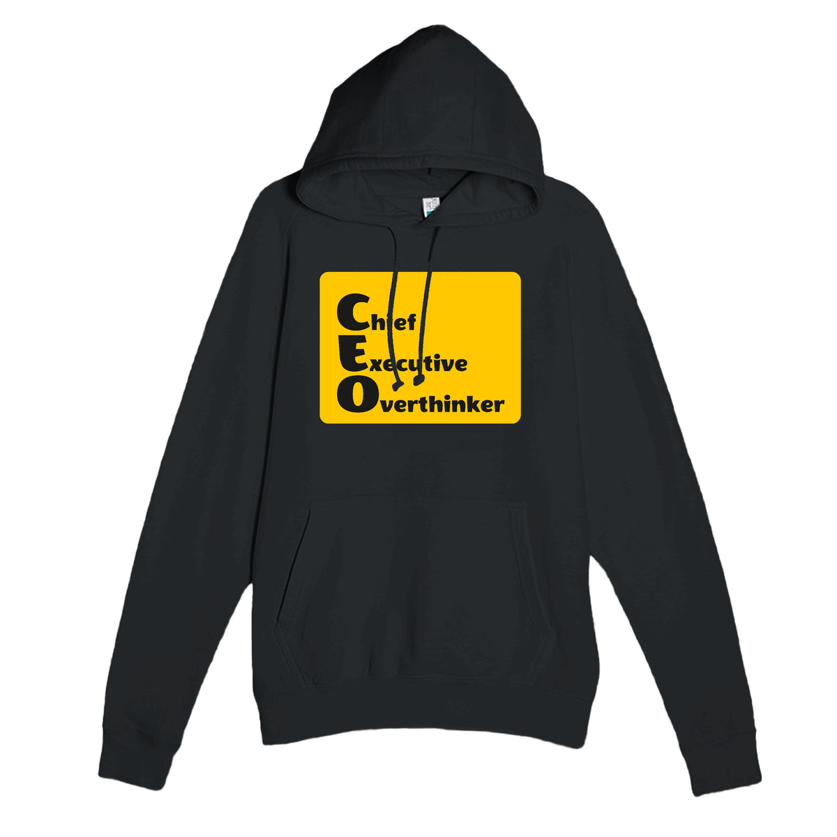 Chief Executive Overthinker — funny black unisex hoodie