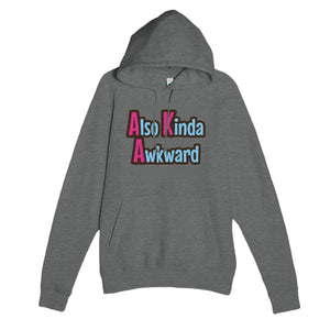 Also Kinda Awkward — funny graphite heather unisex hoodie