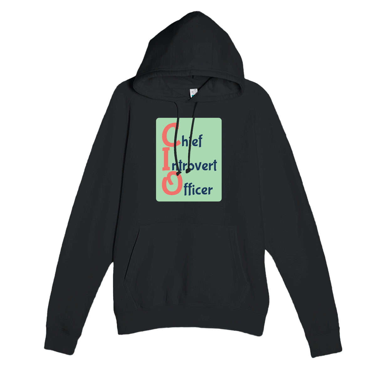 Chief Introvert Officer — funny black unisex hoodie