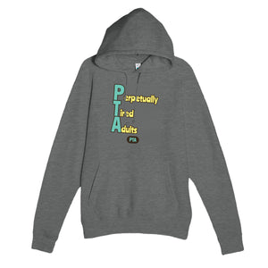 Perpetually Tired Adults — funny graphite heather unisex hoodie