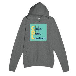 Coffee, Diesel, Loneliness — funny graphite heather unisex hoodie
