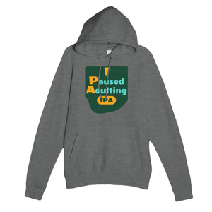 I Paused Adulting — funny graphite heather unisex hoodie