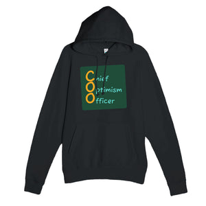Chief Optimism Officer — funny black unisex hoodie