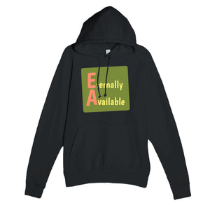 Eternally Available — funny black unisex hoodie