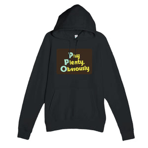 Pay Plenty, Obviously — funny black unisex hoodie