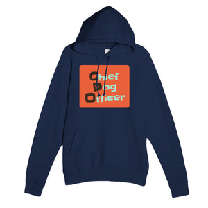 Chief Dog Officer — funny navy unisex hoodie