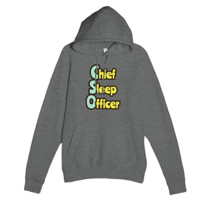 Chief Sleep Officer — funny graphite heather unisex hoodie