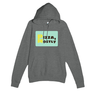 Pizza, Mostly — funny graphite heather unisex hoodie