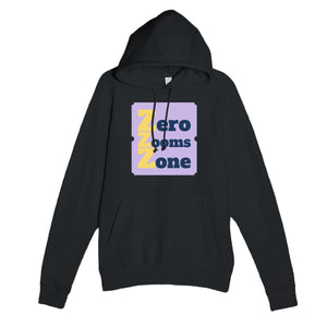 Zero Zooms Zone — funny black unisex hoodie