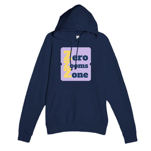 Zero Zooms Zone — funny navy unisex hoodie