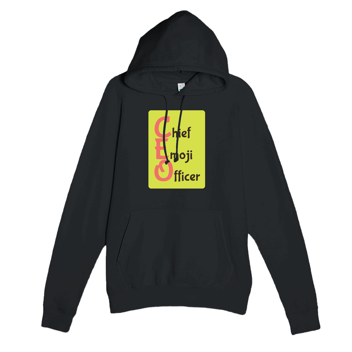 Chief Emoji Officer — funny black unisex hoodie