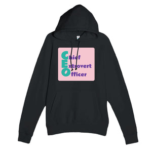 Chief Extrovert Officer — funny black unisex hoodie