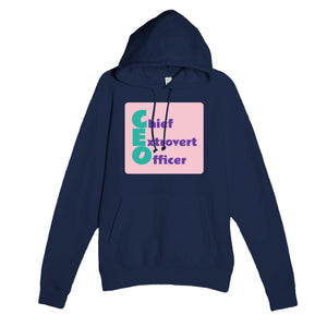 Chief Extrovert Officer — funny navy unisex hoodie