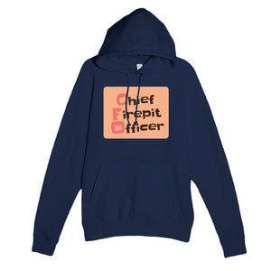 Chief Firepit Officer — funny navy unisex hoodie