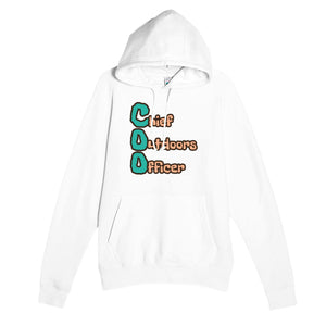 Chief Outdoors Officer — funny white unisex hoodie