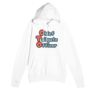 Chief Tailgate Officer — funny white unisex hoodie