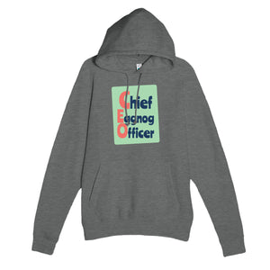 Chief Eggnog Officer — funny graphite heather unisex hoodie