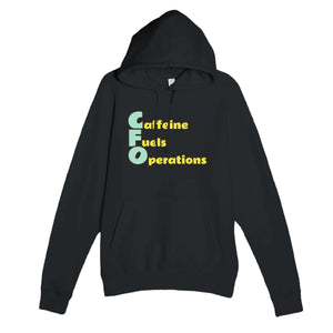 Caffeine Fuels Operations — funny black unisex hoodie