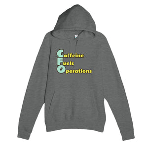 Caffeine Fuels Operations — funny graphite heather unisex hoodie