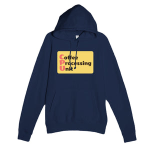 Coffee Processing Unit — funny navy unisex hoodie