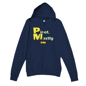Pinot, Mostly — funny navy unisex hoodie