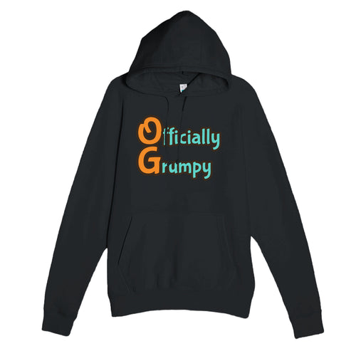 Officially Grumpy — funny black unisex hoodie