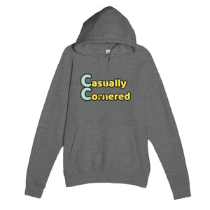 Casually Cornered — funny graphite heather unisex hoodie